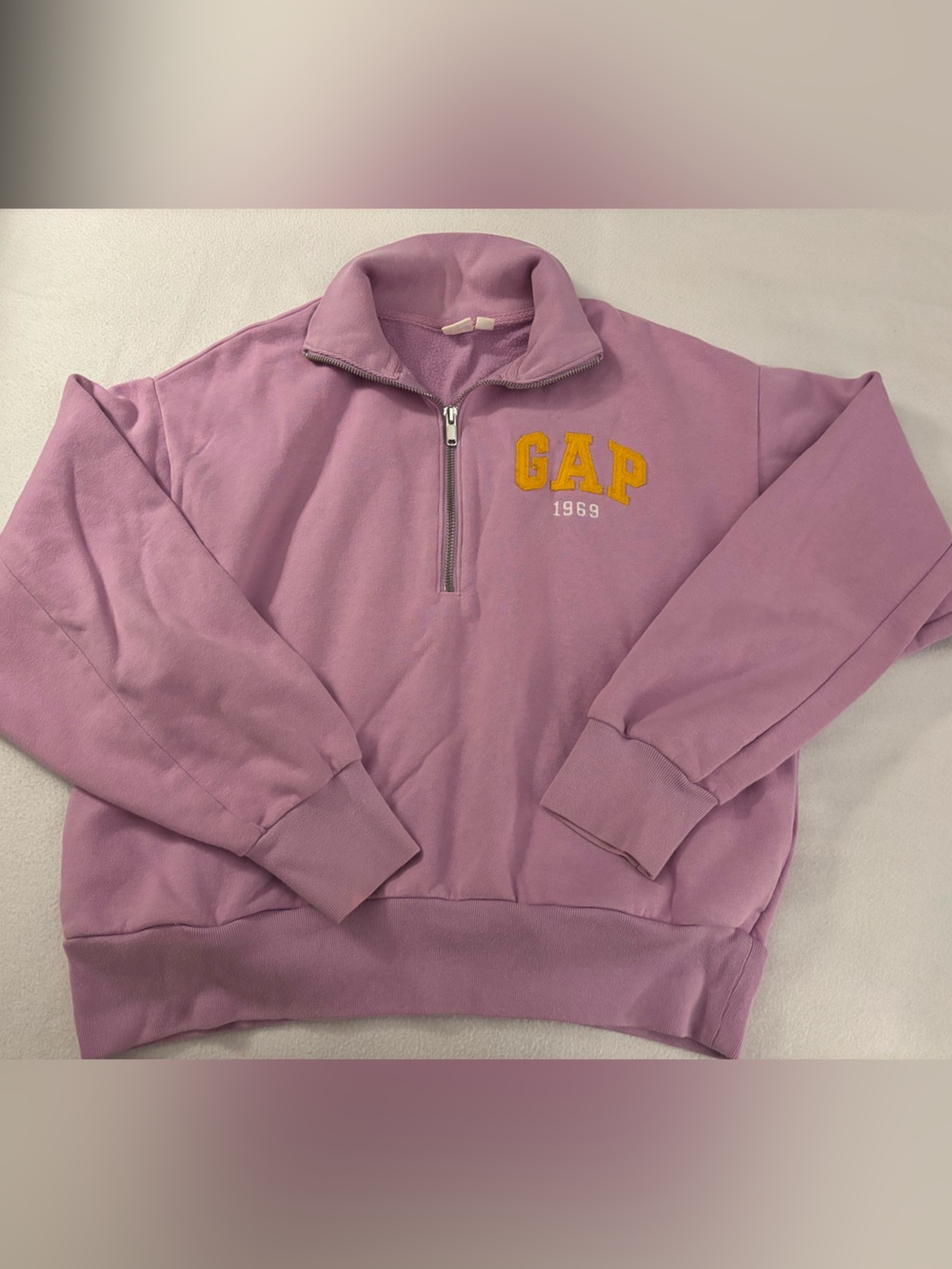 GAP 1969 Lavender Half-Zip Sweatshirt